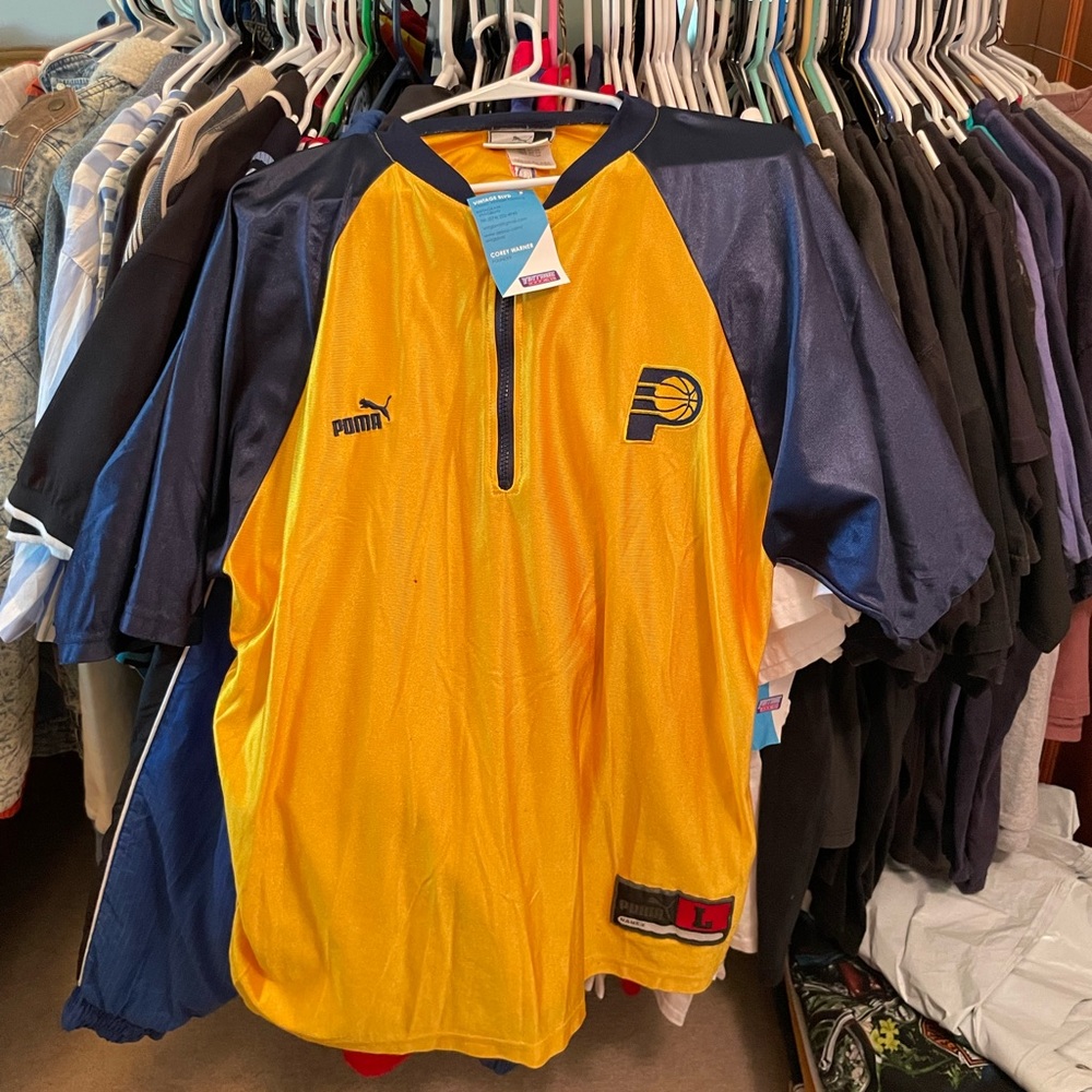 Vintage Puma Indiana Pacers Warmup Shirt